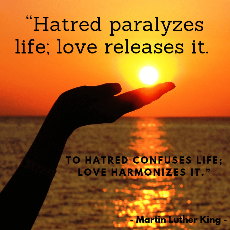 Hatred paralyzes life